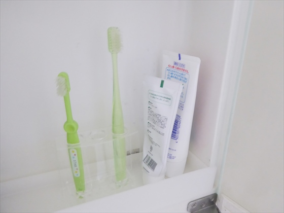 歯ブラシと歯磨き粉