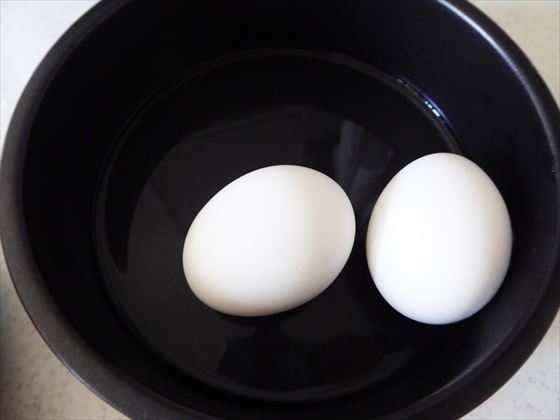 ソーラークッカーで作った蒸し卵